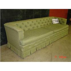 8' GREEN GOOSE FEATHER SOFA