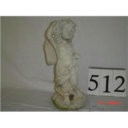 21'' TALL CONCRETE STATUE OF BOY WITH ANGEL