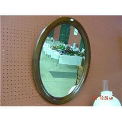 CHERRY FRAMED OVAL MIRROR
