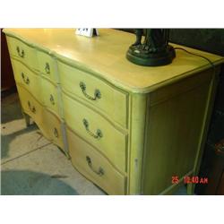 FRENCH PROVENCIAL BEECH WOOD 3 ROWS OF 9 DRAWERS CHEST