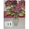 Image 1 : FLOWER ARRANGEMENT IN GLASS VASE