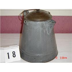 OLD ENAMELED COFFEE KETTLE