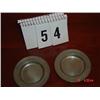 Image 1 : PEWTER PLATES - 4 1/2" diamter -  Denmark - PLAIN EDGES