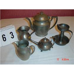PEWTER (5) ASSORTED PIECES