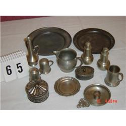 PEWTER - (13) ASSORTED PIECES