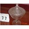 Image 1 : PRESSED GLASS PRESERVE STAND - PATTERNED?