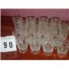 Image 1 : (16) MATCHING GLASSES - (8) TUMBLERS, (8) FOOTED SHERBETS