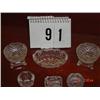 Image 1 : ASSORTED PRESSED GLASS PIECES - SALT CELLARS AND SMALL BOWLS