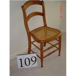MAPLE CANE BOTTOM CHAIR - 32" high x 16 1/4" wide at seat