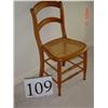 Image 1 : MAPLE CANE BOTTOM CHAIR - 32" high x 16 1/4" wide at seat
