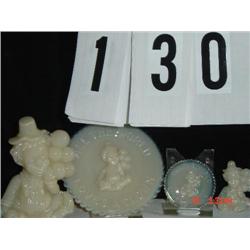 ALL THE WORLD LOVES A CLOWN - FLIP - BEIGE OPAQUE GLASS - 4 PIECES (M) (81)