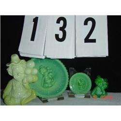 ALL THE WORLD LOVES A CLOWN - BAGS - 4 PIECES - SLAG GREEN - (M) (81)