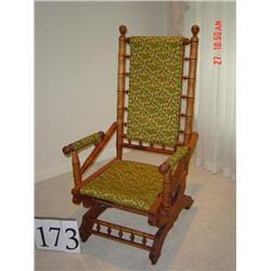 PLATFORM ROCKING CHAIR WITH UPHOLSTERED SEAT AND BACK - FROM OHIO