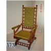 Image 1 : PLATFORM ROCKING CHAIR WITH UPHOLSTERED SEAT AND BACK - FROM OHIO