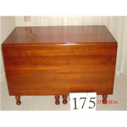 WILLET CHERRY DINING DROP-LEAF TABLE - 29" TALL X 44" WIDE X 72" LONG - SPIRAL TURNED LEGS