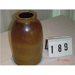 CROCK - BROWN GLAZE - 11 1/2"