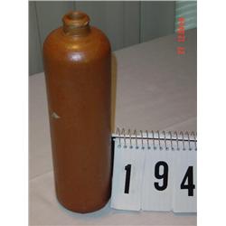 CYLINDRICAL BROWN CROCK - 12" - MARKED 17.1