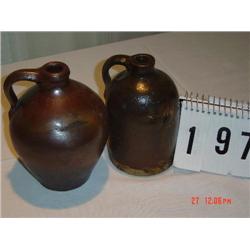 2 CROCK JUGS - 7 1/2" AND 8"