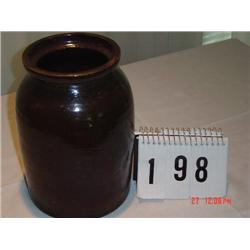 DARK BROWN CROCK - 10"