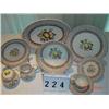 Image 1 : JOHNSON BROTHERS STAFFORDSHIRE OLD GRANITE - FRUIT SAMPLER - 8 DINNER PLATES, 6 SALAD PLATES, 8 BREA