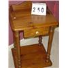Image 1 : PINE END TABLE WITH BOTTOM SHELF AND 1 TOP DRAWER