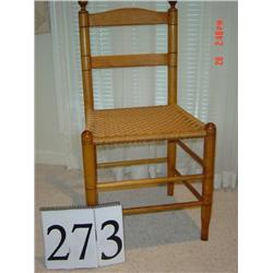 POPLAR STRAIGHTBACK CHAIR WITH SPLINT TWINE SEAT