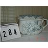 Image 1 : SEMI PORCELAIN CARLTON (ENGLAND) CHAMBER POT WITH GRAY LEAF DECAL AND SIDE HANDLE (NO LID)