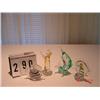 Image 1 : (4) BLOWN GLASS PAPERWEIGHTS - (1) PRAYING ANGEL, (1) DOLPHIN, (2) FISH