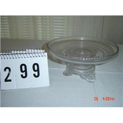 OLD PRESSED GLASS CAKE STAND