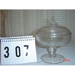 COMPOTE - rounded, plain with squared finial