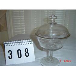 COMPOTE - rounded lid with cross finial