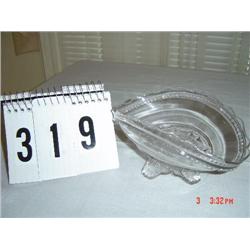 COMPOTE - footed, curved and scalloped edge