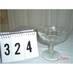 COMPOTE - pressed design with curvy edge (no lid)