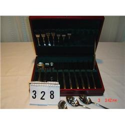 SILVERPLATED FLATWARE -  service for 8 and serving pieces