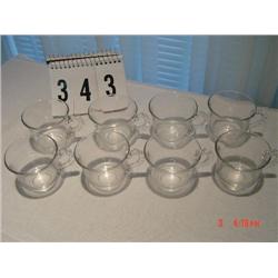 BOOPIE OR CANDLEWICK - (8) somewhat fluted punch cups
