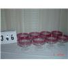 Image 1 : RUBY THUMBPRINT - (8) champagne or sherbet glasses