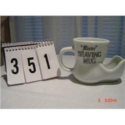 SHAVING MUG - "Mister Shaving Mug" - white porcelain, boot shape