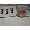 Image 1 : SHAVING MUG - unmarked white with pink flower