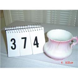 MUG - marked "Sterling" porcelain - pink cup with age crack