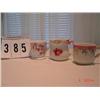 Image 1 : (3) MUGS - different shape mugs, each white with pink flowers