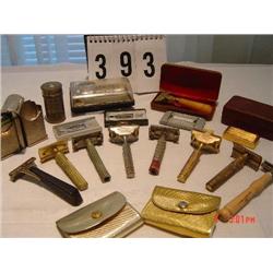 RAZORS (10)- various sizes and brands, including SCHICK, GILLETTE, a Star Gem Junior, (2) travel raz