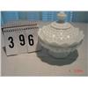 Image 1 : MILKGLASS COMPOTE with LID