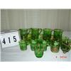 Image 1 : GREEN GLASS - (14) SOUVENIR CUP FROM VARIOUS OHIO AND MICHIGAN CITIES