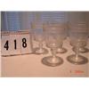 Image 1 : (5) PRESSED GLASS GOBLETS
