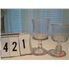 Image 1 : GOBLETS - (2) PRESSED GLASS