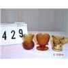 Image 1 : (3) TOOTHPICK HOLDERS - amber