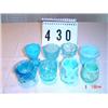 Image 1 : (8) TOOTHPICK HOLDERS - various colors of blue