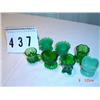 Image 1 : (7) TOOTHPICK HOLDERS - green glass