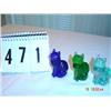 Image 1 : (3) GLASS OWLS - marked "M"