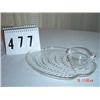 Image 1 : (20) DESSERT PLATES & PUNCH CUPS - clear glass, all matching